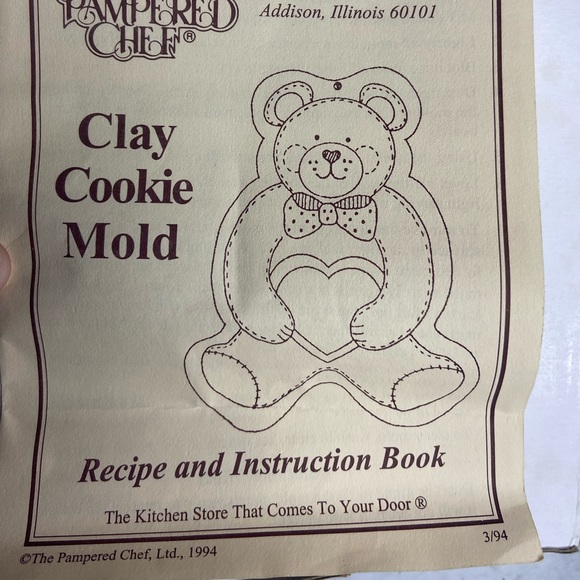Vintage 1994 The Pampered Chef Clay Cookie Mold Farm Yard Friends NEW - Picture 4 of 9